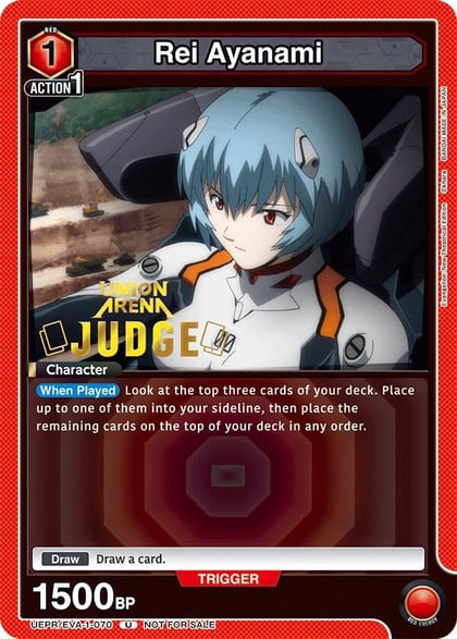 Rei Ayanami (Judge Pack), Union Arena Promotion Cards UEPR/EVA-1-070