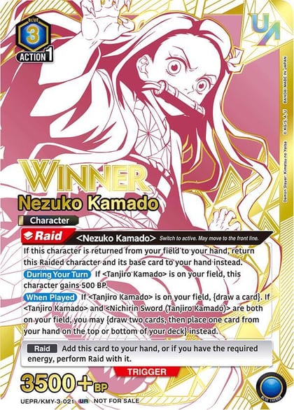 Nezuko Kamado (021) (Winner), Union Arena Promotion Cards UEPR/KMY-3-021