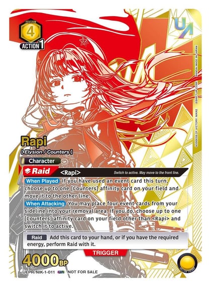 Rapi (011), Union Arena Promotion Cards UEPR/NIK-1-011