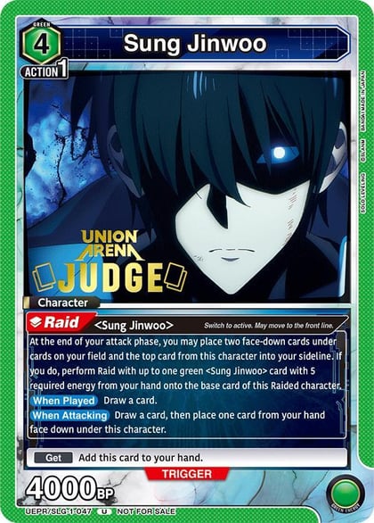 Sung Jinwoo (047) (Judge), Union Arena Promotion Cards UEPR/SLG-1-047
