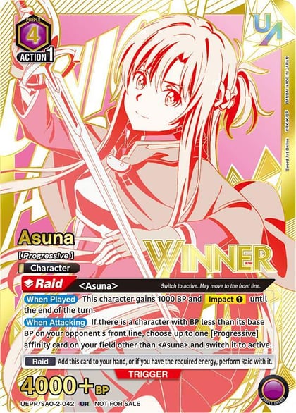 Asuna (042) (Winner), Union Arena Promotion Cards UEPR/SAO-2-042