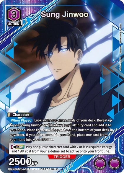 Sung Jinwoo (018), Union Arena Promotion Cards UEPR/SLG-1-018