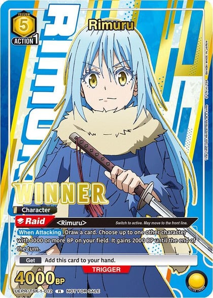 Rimuru (012) (Winner), Union Arena Promotion Cards UEPR/TSK-1-012