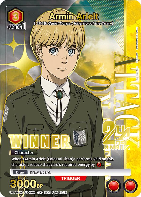 Armin Arlelt (068) (Winner), Union Arena Promotion Cards UEPR/AOT-2-068