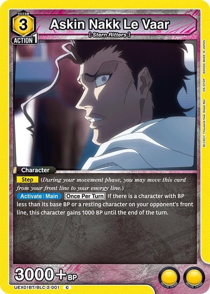 Askin Nakk Le Vaar, UEX01BT: BLEACH: Thousand-Year Blood War Vol.2 UEX01BT/BLC-2-001