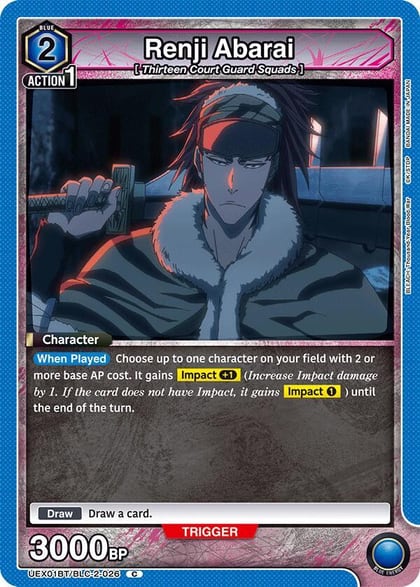 Renji Abarai (026), UEX01BT: BLEACH: Thousand-Year Blood War Vol.2 UEX01BT/BLC-2-026