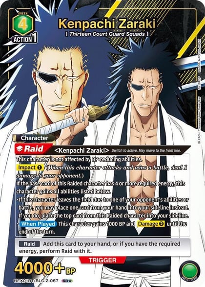 Kenpachi Zaraki (067) (SR*), UEX01BT: BLEACH: Thousand-Year Blood War Vol.2 UEX01BT/BLC-2-067