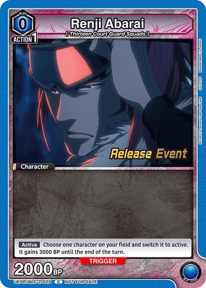 Renji Abarai (025), UEX01BT: BLEACH: Thousand-Year Blood War Vol.2 Release Event Cards UEPR/BLC-2-025