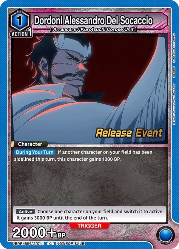 Dordoni Alessandro Del Socaccio, UEX01BT: BLEACH: Thousand-Year Blood War Vol.2 Release Event Cards UEPR/BLC-2-041