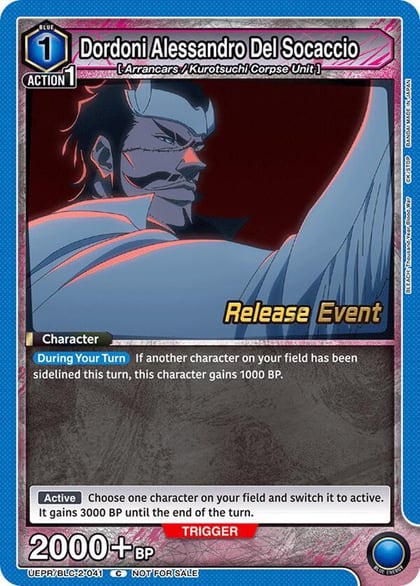 Dordoni Alessandro Del Socaccio, UEX01BT: BLEACH: Thousand-Year Blood War Vol.2 Release Event Cards UEPR/BLC-2-041