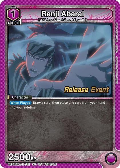 Renji Abarai (052), UEX01BT: BLEACH: Thousand-Year Blood War Vol.2 Release Event Cards UEPR/BLC-2-052