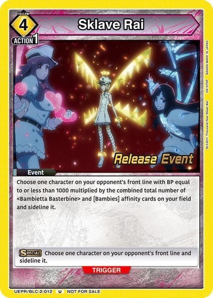 Sklave Rai, UEX01BT: BLEACH: Thousand-Year Blood War Vol.2 Release Event Cards UEPR/BLC-2-012