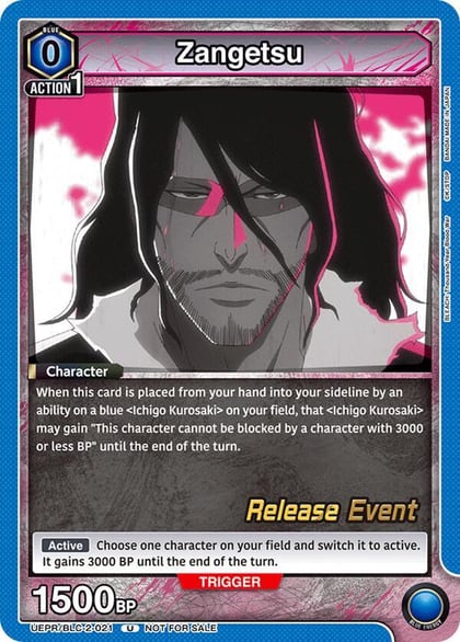 Zangetsu, UEX01BT: BLEACH: Thousand-Year Blood War Vol.2 Release Event Cards UEPR/BLC-2-021