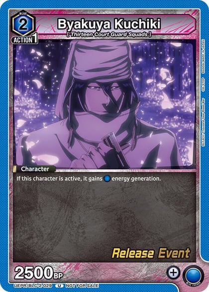 Byakuya Kuchiki (029), UEX01BT: BLEACH: Thousand-Year Blood War Vol.2 Release Event Cards UEPR/BLC-2-029