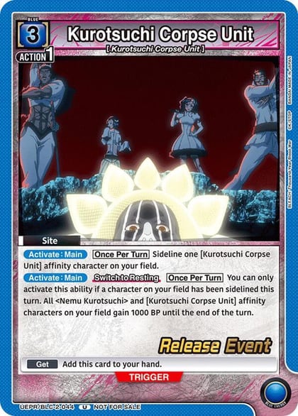 Kurotsuchi Corpse Unit, UEX01BT: BLEACH: Thousand-Year Blood War Vol.2 Release Event Cards UEPR/BLC-2-044