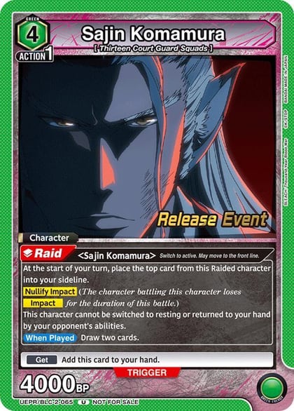 Sajin Komamura, UEX01BT: BLEACH: Thousand-Year Blood War Vol.2 Release Event Cards UEPR/BLC-2-065
