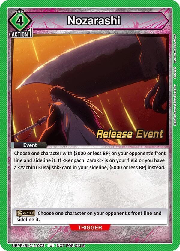 Nozarashi, UEX01BT: BLEACH: Thousand-Year Blood War Vol.2 Release Event Cards UEPR/BLC-2-073