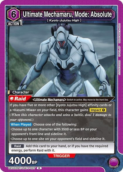 Ultimate Mechamaru, Mode: Absolute, UEX02BT: Jujutsu Kaisen Vol.2 UEX02BT/JJK-3-027