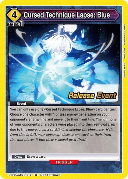 Cursed Technique Lapse: Blue, UEX02BT: Jujutsu Kaisen Vol.2 Release Event Cards UEPR/JJK-3-012