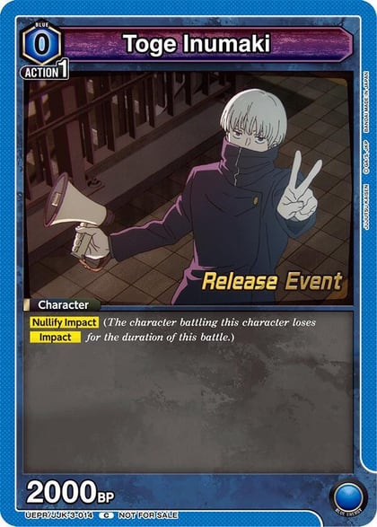 Toge Inumaki (014), UEX02BT: Jujutsu Kaisen Vol.2 Release Event Cards UEPR/JJK-3-014