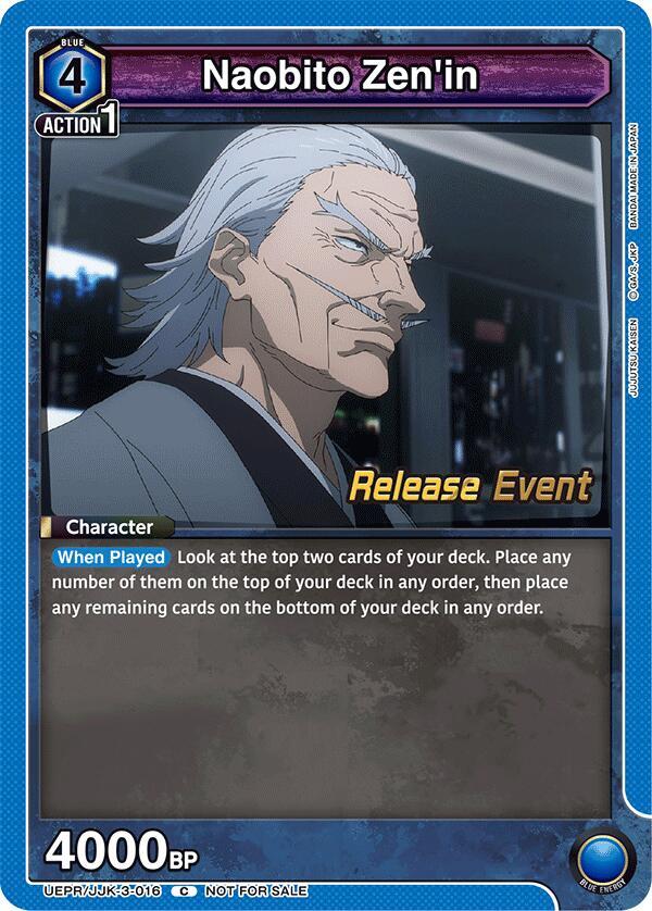 Naobito Zen'in, UEX02BT: Jujutsu Kaisen Vol.2 Release Event Cards UEPR/JJK-3-016