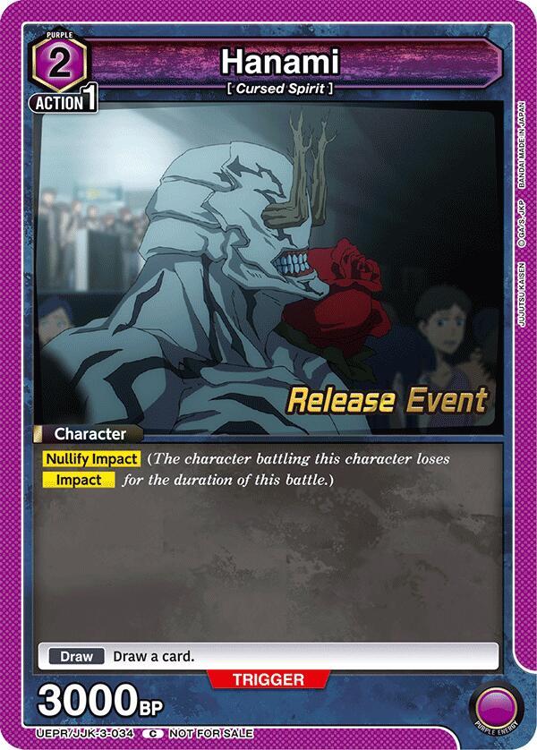 Hanami (034), UEX02BT: Jujutsu Kaisen Vol.2 Release Event Cards UEPR/JJK-3-034