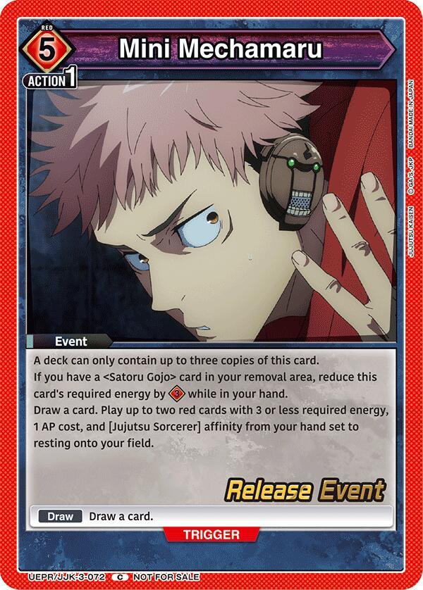 Mini Mechamaru, UEX02BT: Jujutsu Kaisen Vol.2 Release Event Cards UEPR/JJK-3-072