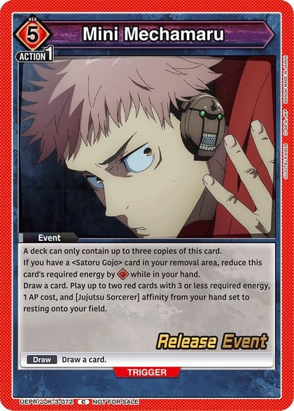 Mini Mechamaru, UEX02BT: Jujutsu Kaisen Vol.2 Release Event Cards UEPR/JJK-3-072