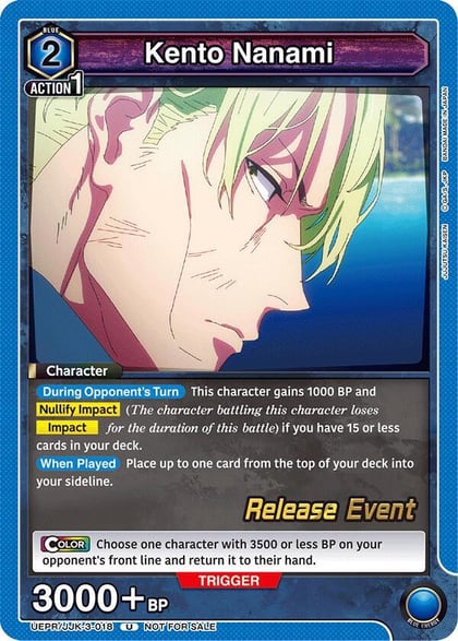 Kento Nanami (018), UEX02BT: Jujutsu Kaisen Vol.2 Release Event Cards UEPR/JJK-3-018