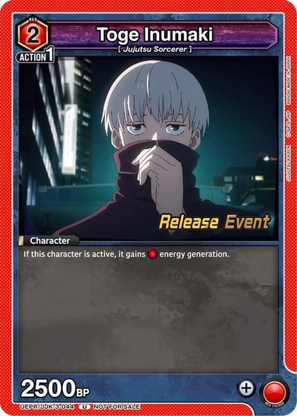 Toge Inumaki (044), UEX02BT: Jujutsu Kaisen Vol.2 Release Event Cards UEPR/JJK-3-044