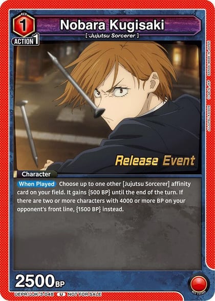 Nobara Kugisaki (048), UEX02BT: Jujutsu Kaisen Vol.2 Release Event Cards UEPR/JJK-3-048