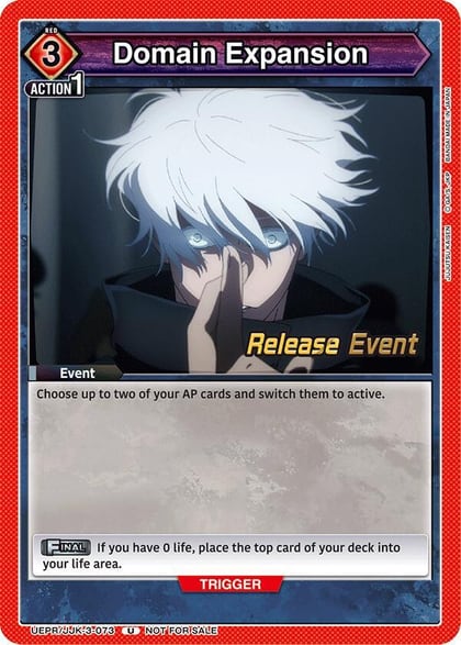 Domain Expansion, UEX02BT: Jujutsu Kaisen Vol.2 Release Event Cards UEPR/JJK-3-073