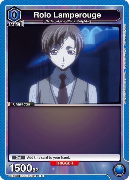Rolo Lamperouge (014) (Box Topper Foil), UEX03BT: CODE GEASS: Lelouch of the Rebellion Vol.2 UEX03BT/CGH-2-014