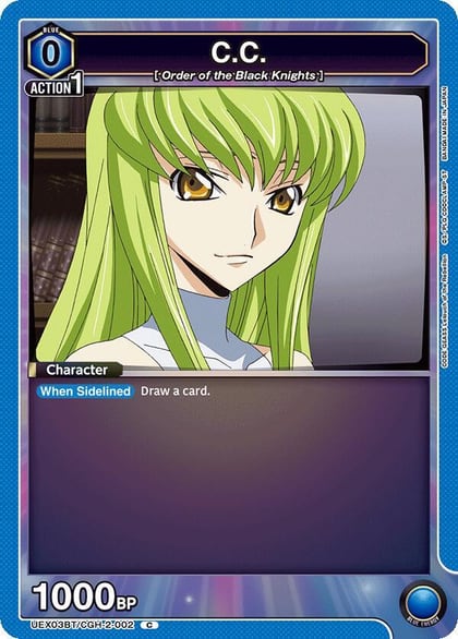 C.C. (002), UEX03BT: CODE GEASS: Lelouch of the Rebellion Vol.2 UEX03BT/CGH-2-002