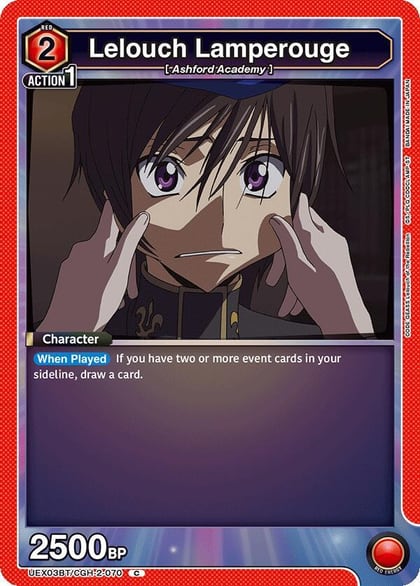 Lelouch Lamperouge (070), UEX03BT: CODE GEASS: Lelouch of the Rebellion Vol.2 UEX03BT/CGH-2-070