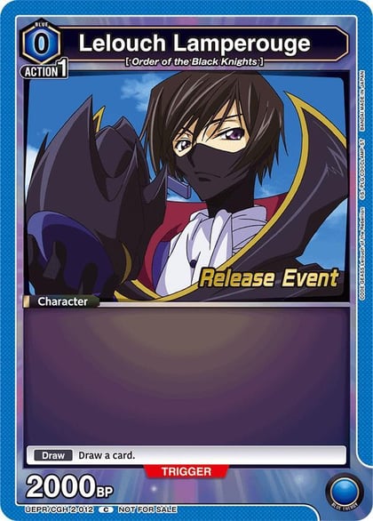 Lelouch Lamperouge (012), UEX03BT: CODE GEASS: Lelouch of the Rebellion Vol.2 Release Event Cards UEPR/CGH-2-012