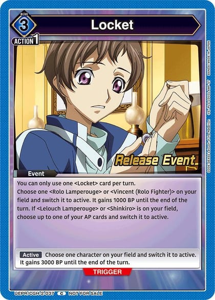 Locket, UEX03BT: CODE GEASS: Lelouch of the Rebellion Vol.2 Release Event Cards UEPR/CGH-2-037
