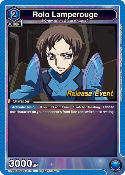 Rolo Lamperouge (015), UEX03BT: CODE GEASS: Lelouch of the Rebellion Vol.2 Release Event Cards UEPR/CGH-2-015