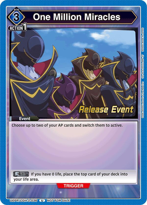 One Million Miracles, UEX03BT: CODE GEASS: Lelouch of the Rebellion Vol.2 Release Event Cards UEPR/CGH-2-036