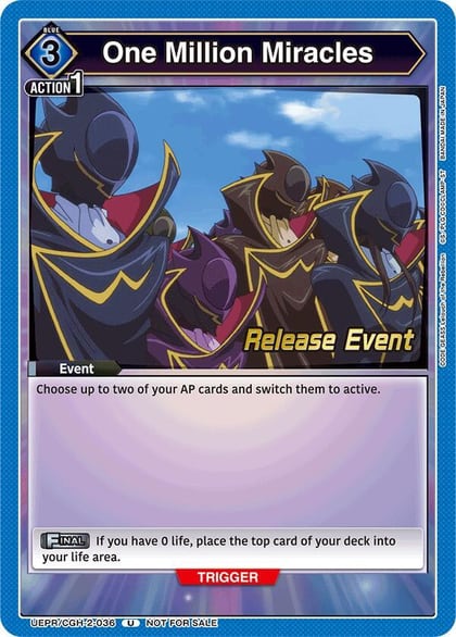 One Million Miracles, UEX03BT: CODE GEASS: Lelouch of the Rebellion Vol.2 Release Event Cards UEPR/CGH-2-036