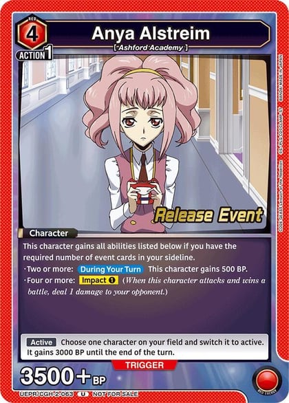 Anya Alstreim (063), UEX03BT: CODE GEASS: Lelouch of the Rebellion Vol.2 Release Event Cards UEPR/CGH-2-063