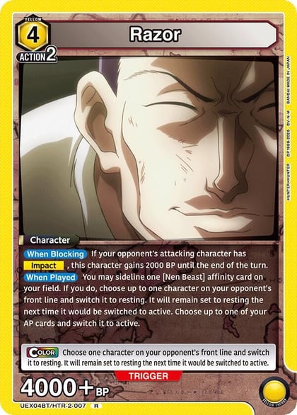 Razor (007), UEX04BT: HUNTER X HUNTER Vol.2 UEX04BT/HTR-2-007