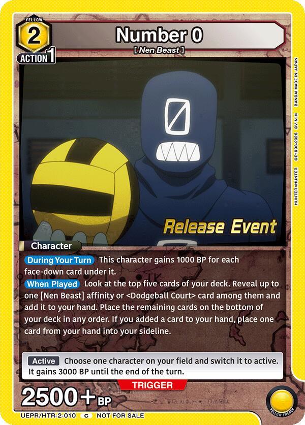 Number 0, UEX04BT: HUNTER X HUNTER Vol.2 Release Event Cards UEPR/HTR-2-010