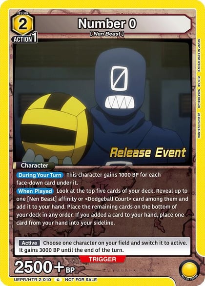 Number 0, UEX04BT: HUNTER X HUNTER Vol.2 Release Event Cards UEPR/HTR-2-010