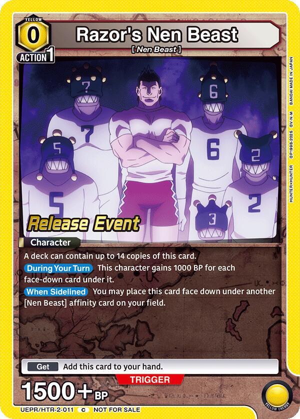 Razor's Nen Beast, UEX04BT: HUNTER X HUNTER Vol.2 Release Event Cards UEPR/HTR-2-011