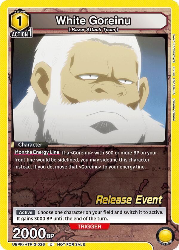 White Goreinu, UEX04BT: HUNTER X HUNTER Vol.2 Release Event Cards UEPR/HTR-2-026