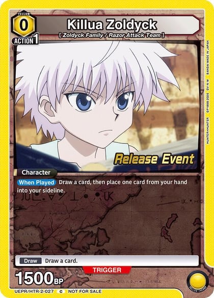 Killua Zoldyck (027), UEX04BT: HUNTER X HUNTER Vol.2 Release Event Cards UEPR/HTR-2-027