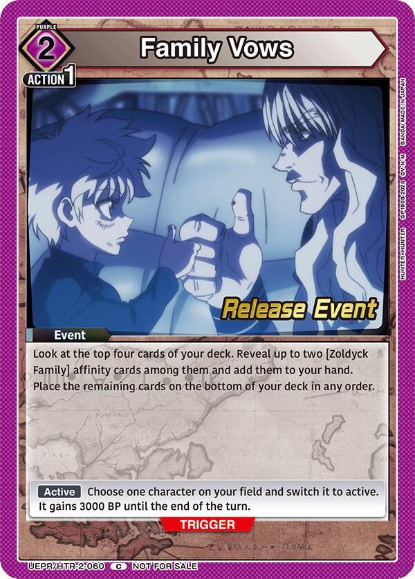 Family Vows, UEX04BT: HUNTER X HUNTER Vol.2 Release Event Cards UEPR/HTR-2-060