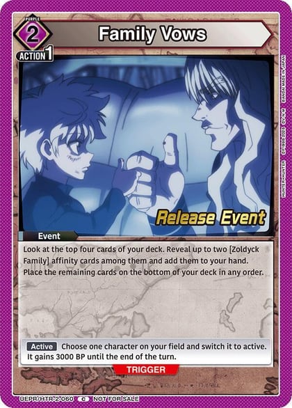 Family Vows, UEX04BT: HUNTER X HUNTER Vol.2 Release Event Cards UEPR/HTR-2-060
