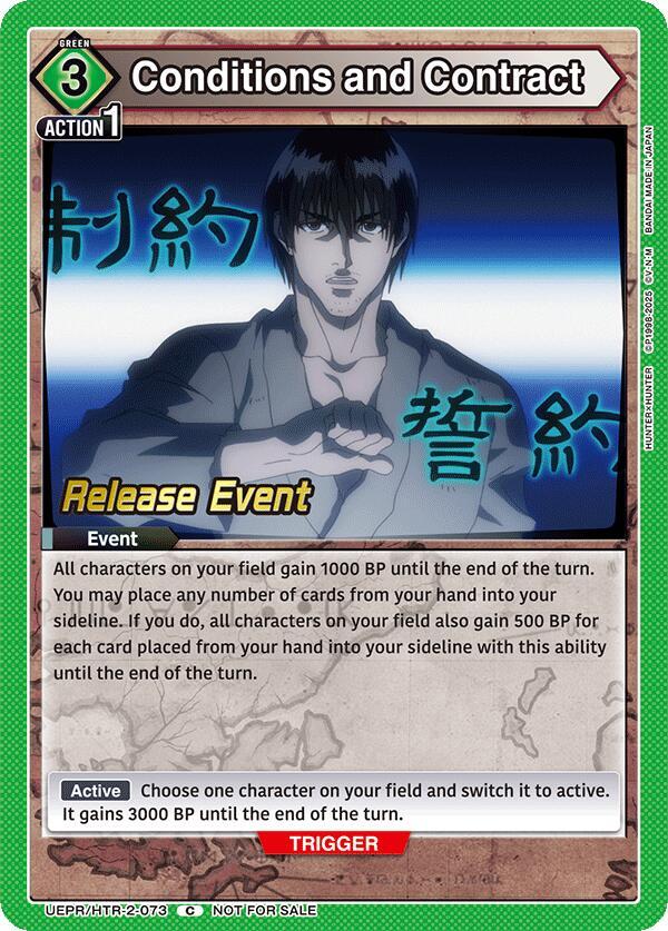 Conditions and Contract, UEX04BT: HUNTER X HUNTER Vol.2 Release Event Cards UEPR/HTR-2-073